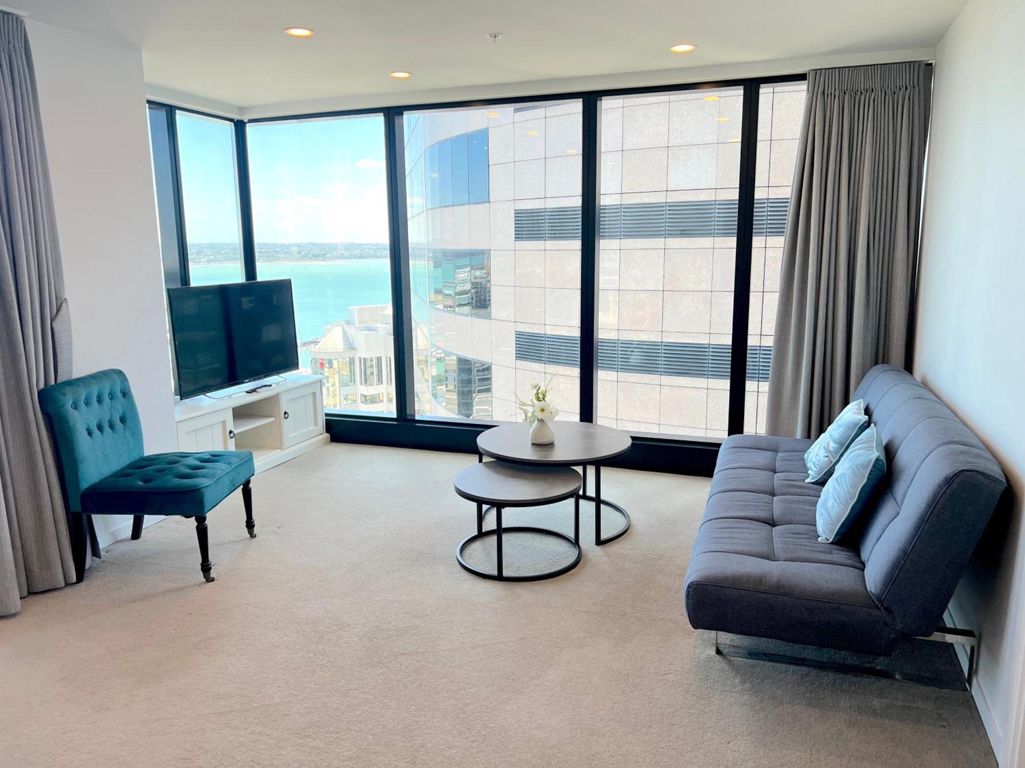 Magnificent Harbour View Skytower View Apartment In Cbd オークランド エクステリア 写真